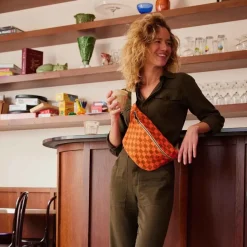 Rose In April Sac Banane Damiers Corail  - Fashion