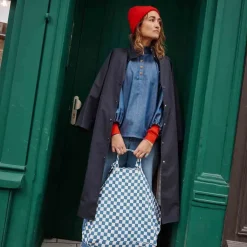 Rose In April Sac Cabas Elisa Damier Écru Bleu - Clearance