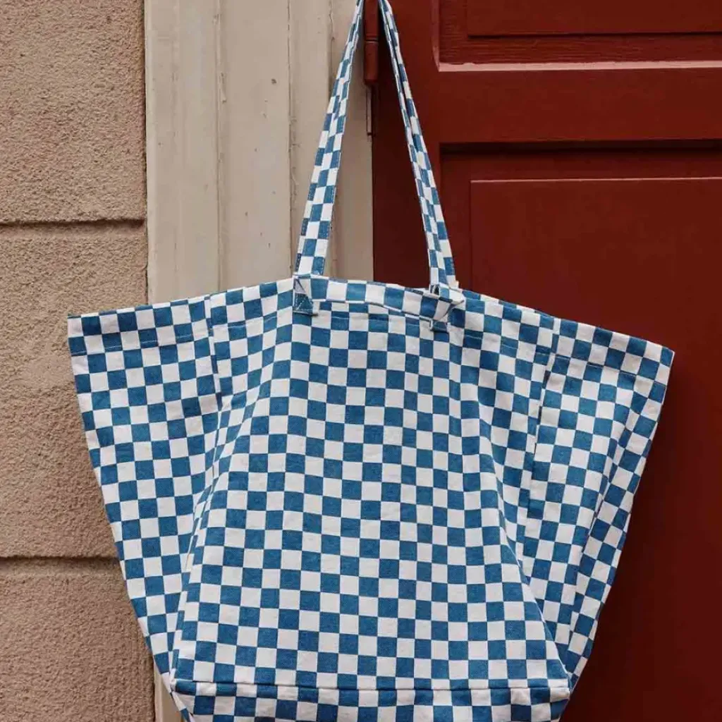 Rose In April Sac Cabas Elisa Damier Écru Bleu - Clearance