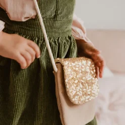 Luciole et Petit Pois Sac Velours Sequins Dorés - Discount
