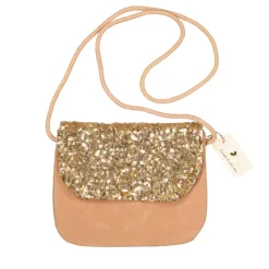 Luciole et Petit Pois Sac Velours Sequins Dorés - Discount