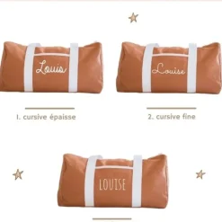 Oh la la Paris Sac Week-end Personnalisable Camel - Discount