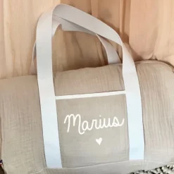 Oh la la Paris Sac Week-end Personnalisable Beige - Sale