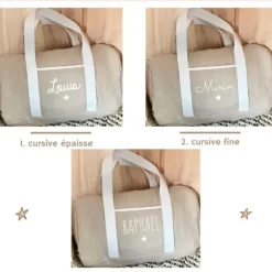 Oh la la Paris Sac Week-end Personnalisable Beige - Sale