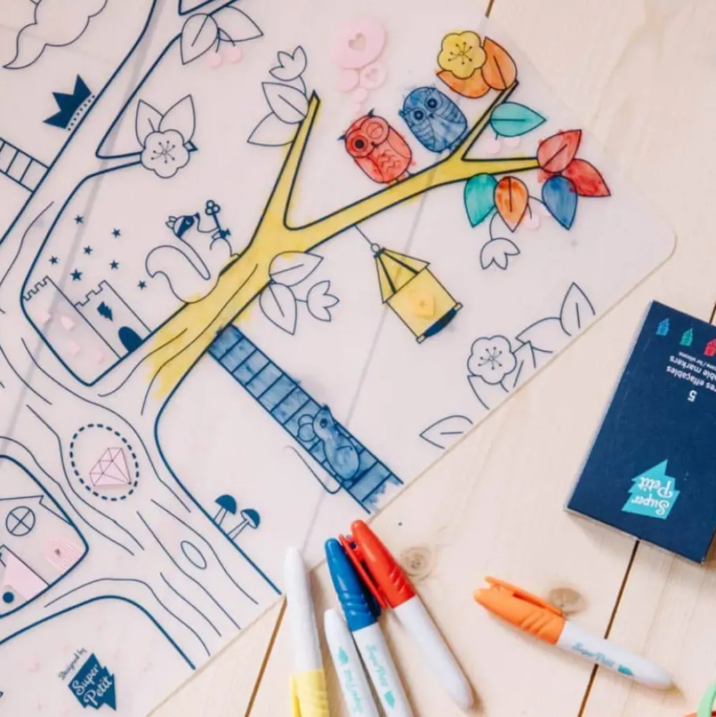 Les Biscottes Set Silicone à Colorier Arbre Magique - Super Petit Sale