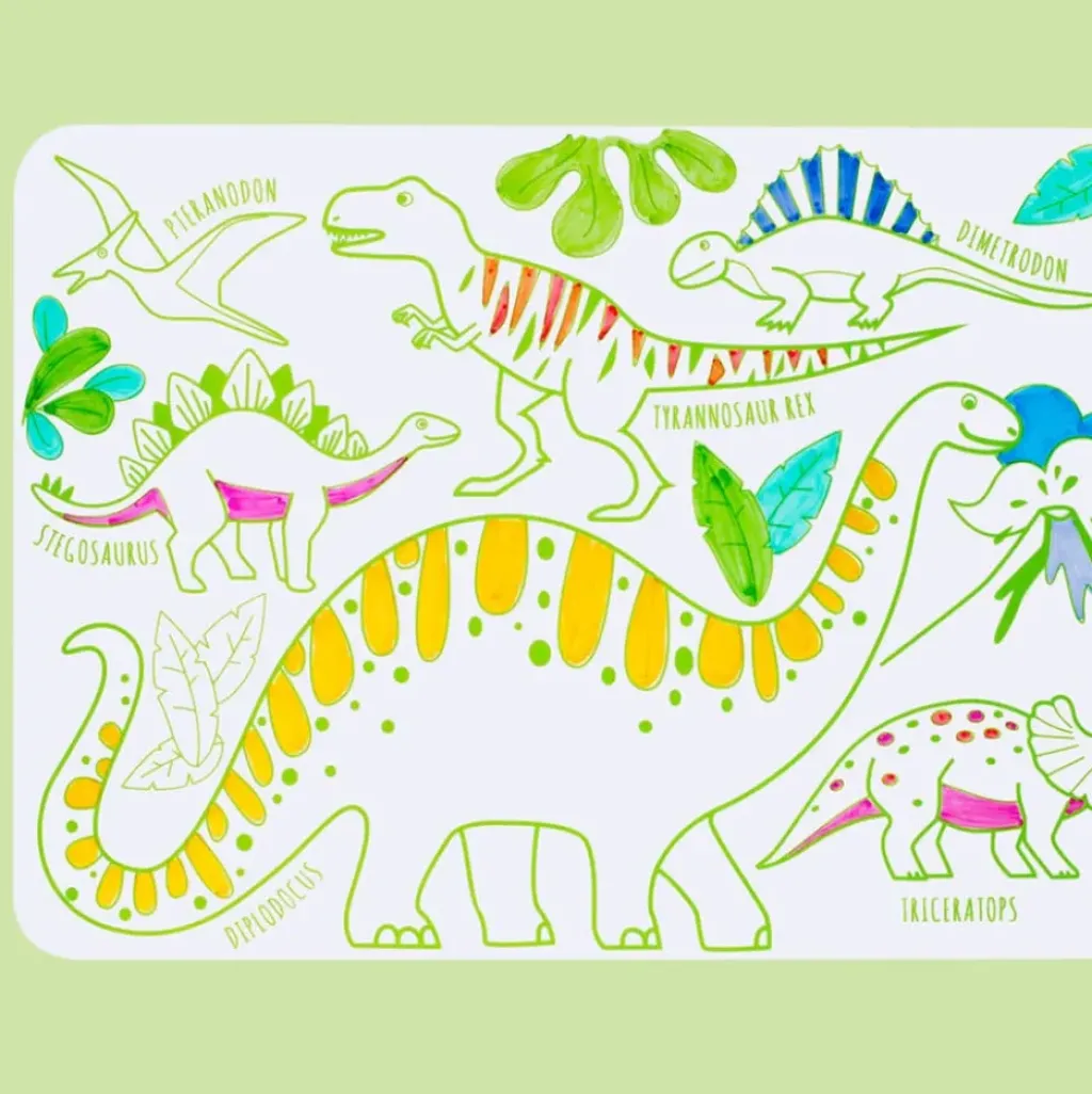 Les Biscottes Set Silicone à Colorier Dino - Super Petit Online