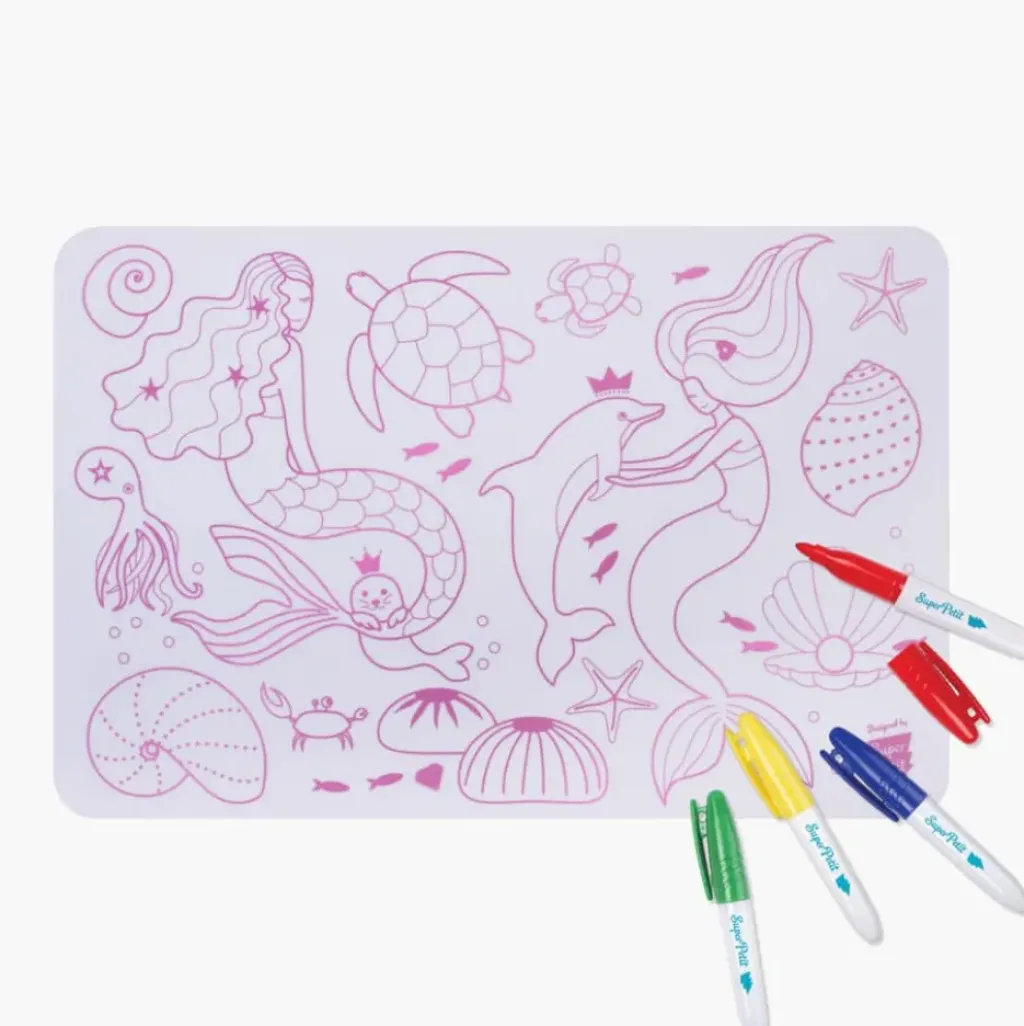 Les Biscottes Set Silicone à Colorier Sirène - Super Petit Best