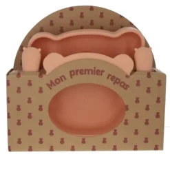 Petit Toi Set Vaisselle Silicone Pêche - Clearance
