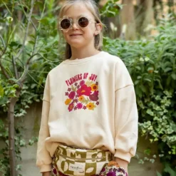 Apaches Collections Sweat Sahara Flowers Macadamia - Fashion