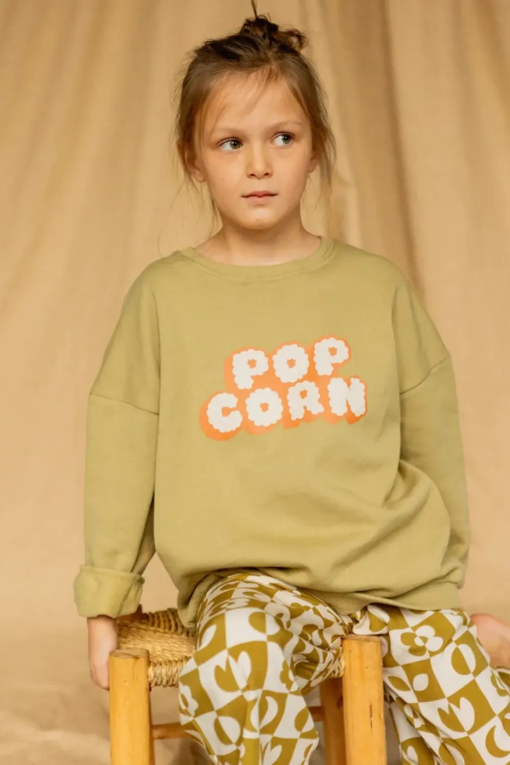 Apaches Collections Sweat Sahara Pop Corn Placé Olive - Discount