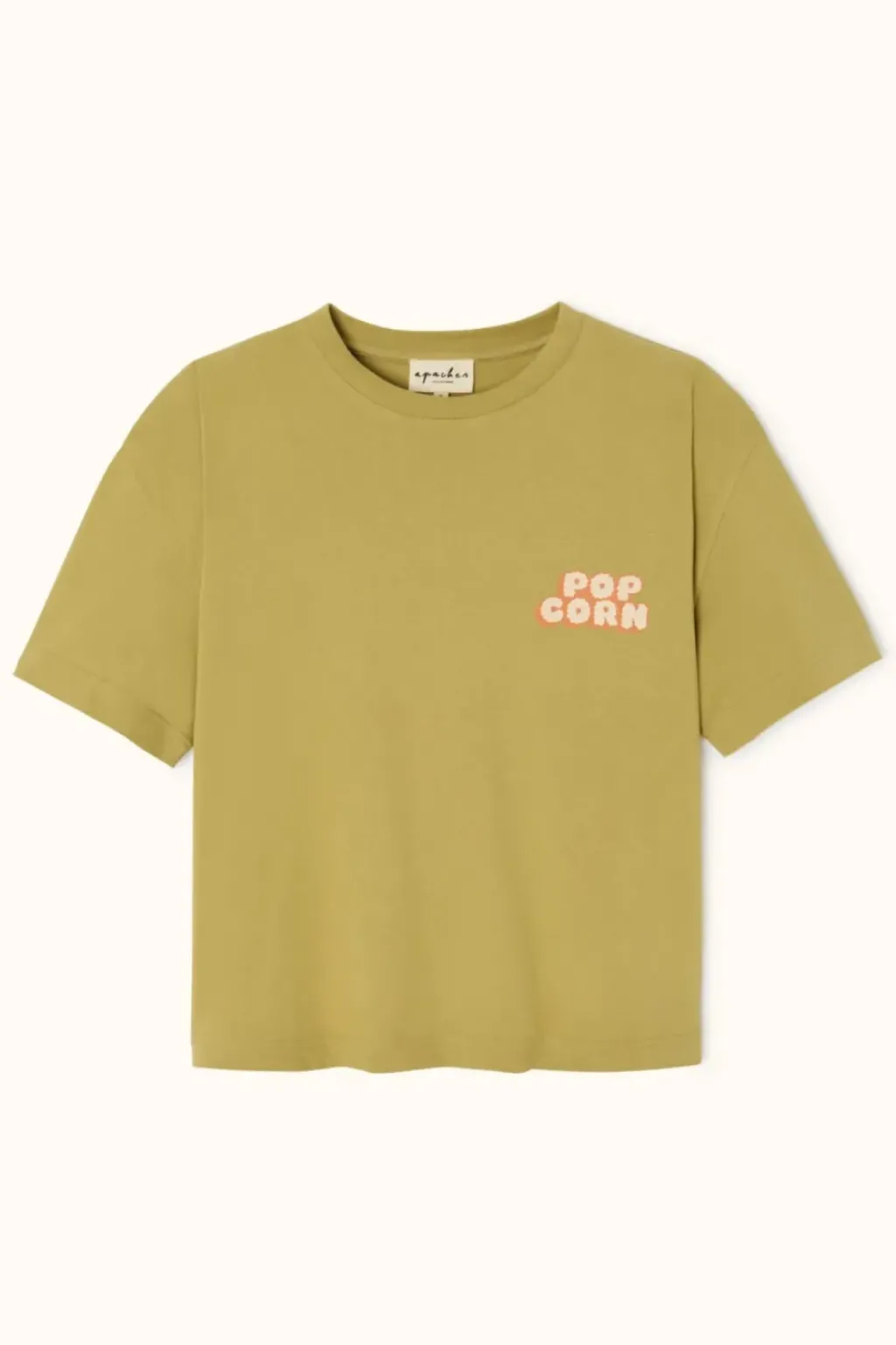 Apaches Collections Tee-Shirt Ouma Pop Corn Placé Olive - Online