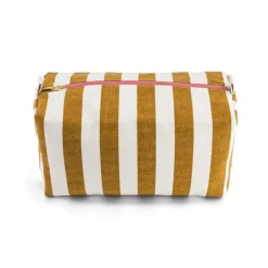Rose In April Trousse de Toilette Rayures Caramel / Ecru - Online